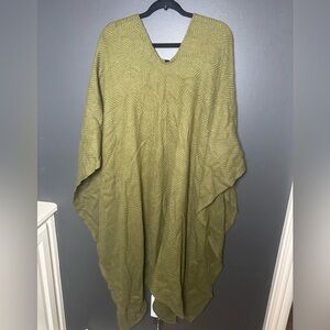 Eileen Fisher | Stunning Olive Green Poncho | Shrug | EUC | 2XL(Fit Large - 3XL)